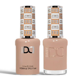 DND HEMA & TPO Free Gel Nail Polish Duo - 113 - Jet Lagged In Grand Central - Brown Colors - 0.5 oz