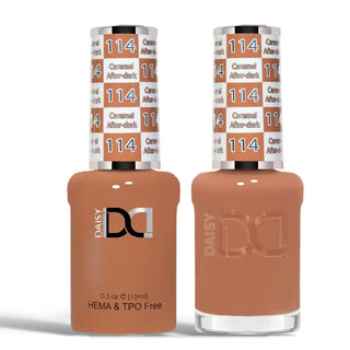 DND HEMA & TPO Free Gel Nail Polish Duo - 114 - Caramel Afterdark - Brown Colors - 0.5 oz