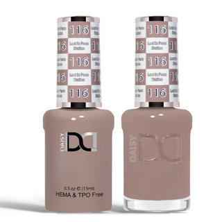 DND HEMA & TPO Free Gel Nail Polish Duo - 116 - Lost In Penn Station - Brown Colors - 0.5 oz