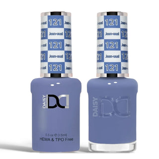 DND HEMA & TPO Free Gel Nail Polish Duo - 121 - Jean Uus! - Blue Colors - 0.5 oz