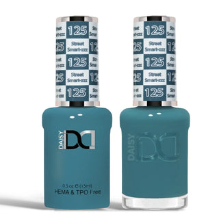 DND HEMA & TPO Free Gel Nail Polish Duo - 125 - Street Smart Zzz - Blue Colors - 0.5 oz