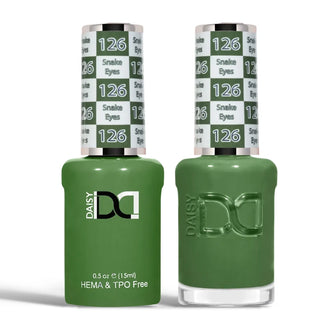 DND HEMA & TPO Free Gel Nail Polish Duo - 126 - Snake Eyes - Green Colors - 0.5 oz