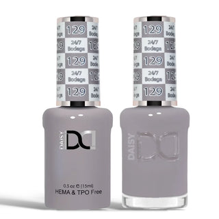 DND HEMA & TPO Free Gel Nail Polish Duo - 129 - 24/7 Bodega - Brown Colors - 0.5 oz