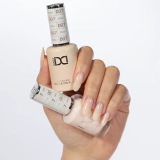 DND HEMA & TPO Free Gel Nail Polish Duo - 007 - Divine - White Colors - 0.5 oz