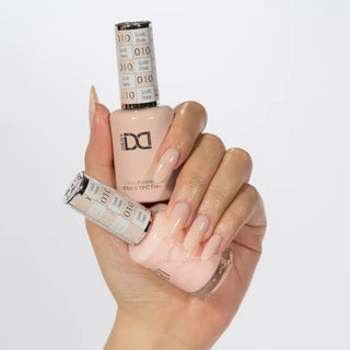DND HEMA & TPO Free Gel Nail Polish Duo - 010 - Look Here - Beige Colors - 0.5 oz