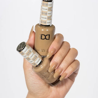 DND HEMA & TPO Free Gel Nail Polish Duo - 018 - Caramela - Brown Colors - 0.5 oz