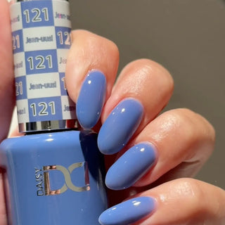 DND HEMA & TPO Free Gel Nail Polish Duo - 121 - Jean Uus! - Blue Colors - 0.5 oz