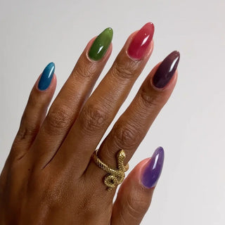 DND HEMA & TPO Free Gel Nail Polish Duo - 124 - I Don't Kiss And Teal - Blue Colors - 0.5 oz
