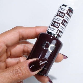 DND HEMA & TPO Free Gel Nail Polish Duo - 140 - Got The Mauves Like Jagger - Purple Colors - 0.5 oz