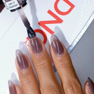 DND HEMA & TPO Free Gel Nail Polish Duo - 142 - Lethal Obsidian - Gray Colors - 0.5 oz