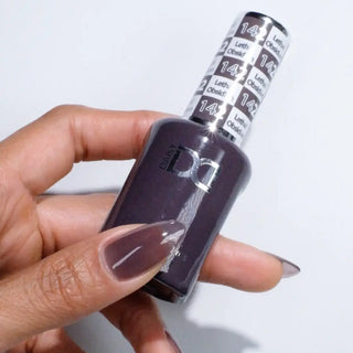 DND HEMA & TPO Free Gel Nail Polish Duo - 142 - Lethal Obsidian - Gray Colors - 0.5 oz