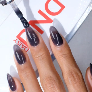 DND HEMA & TPO Free Gel Nail Polish Duo - 144 - Midnight Train Lovers - Black Colors - 0.5 oz