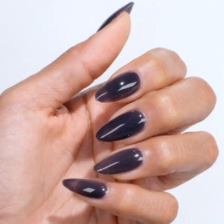 DND HEMA & TPO Free Gel Nail Polish Duo - 144 - Midnight Train Lovers - Black Colors - 0.5 oz