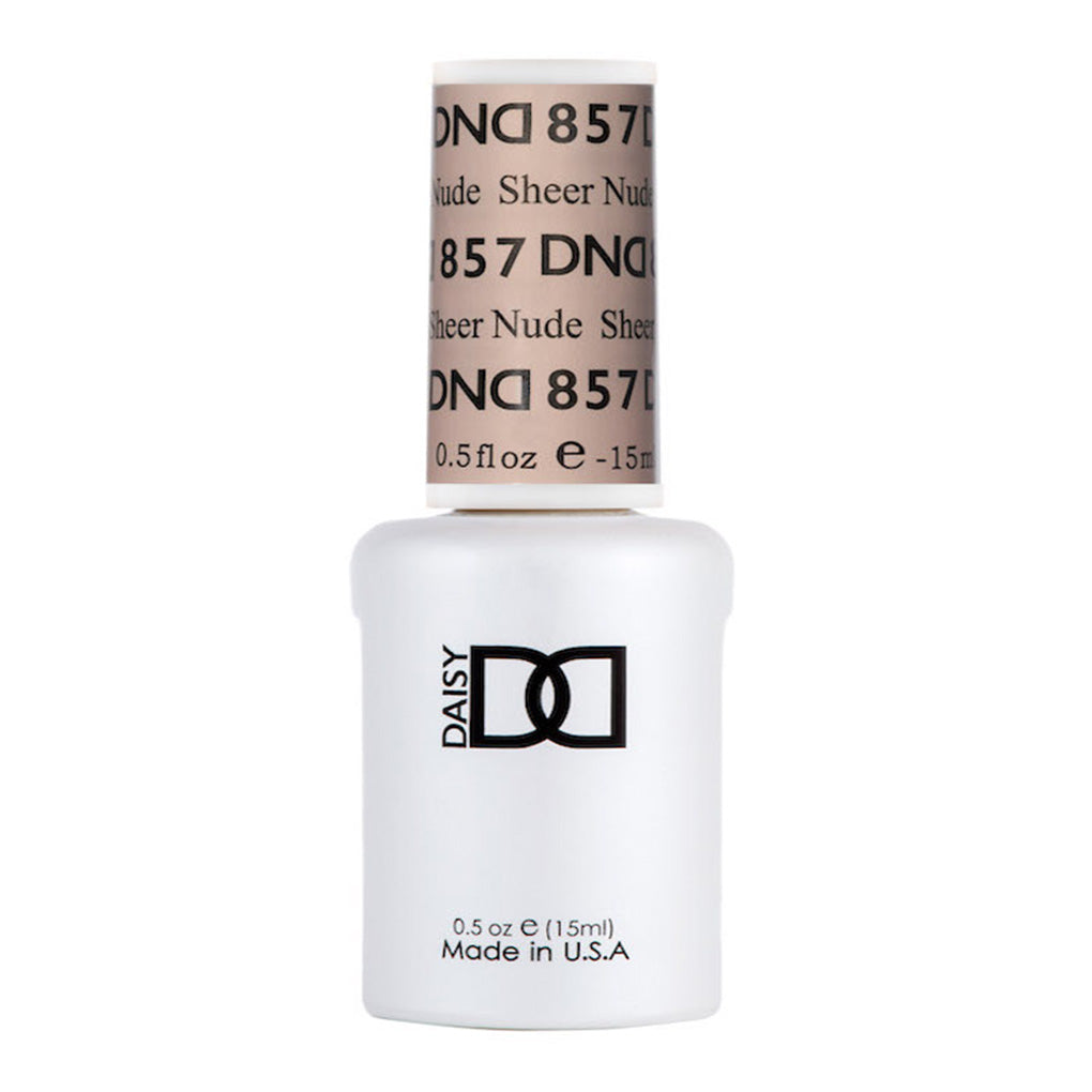 DND Gel Nail Polish Duo - 857 Sheer Nude - DND Sheer Collection