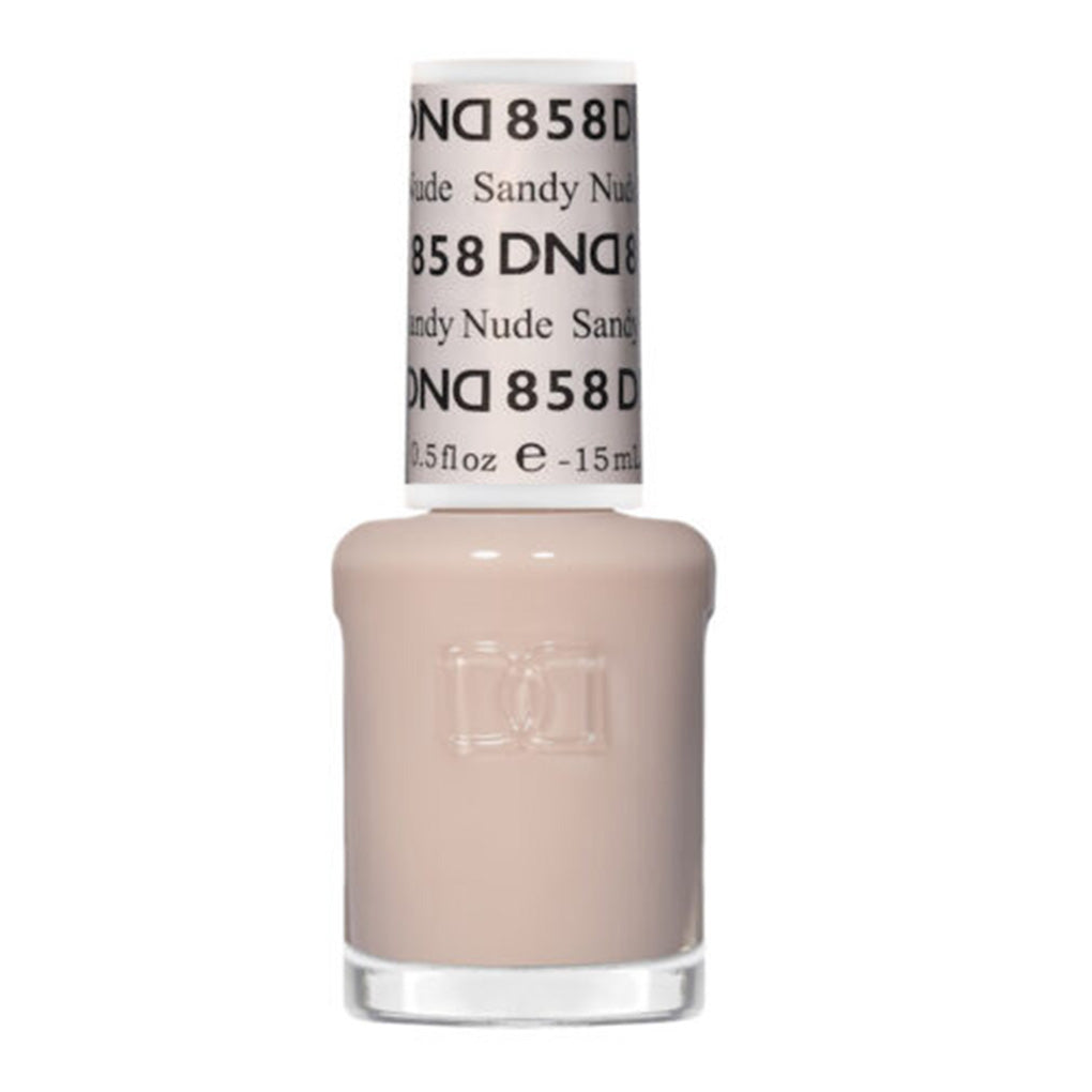 DND Gel Nail Polish Duo - 858 Sandy Nude - DND Sheer Collection