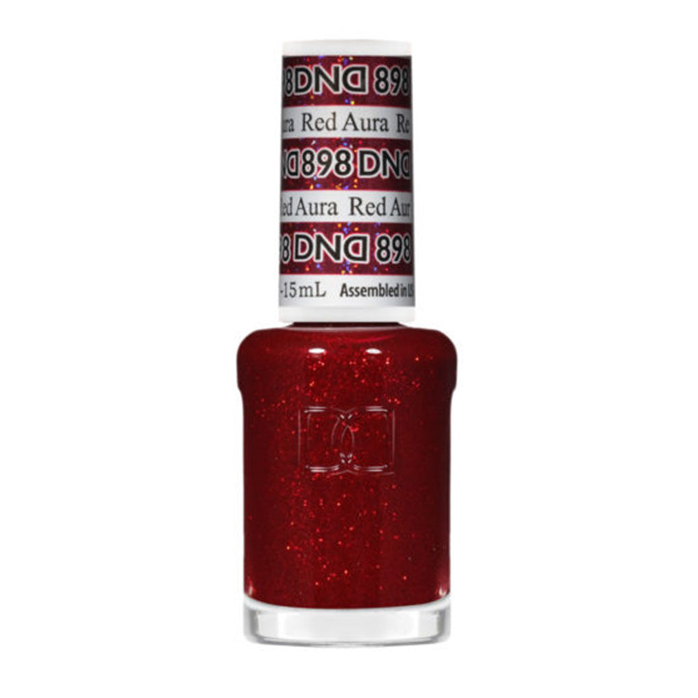 DND Gel Nail Polish Duo - 898 Red Aura - DND Super Glitter Collection