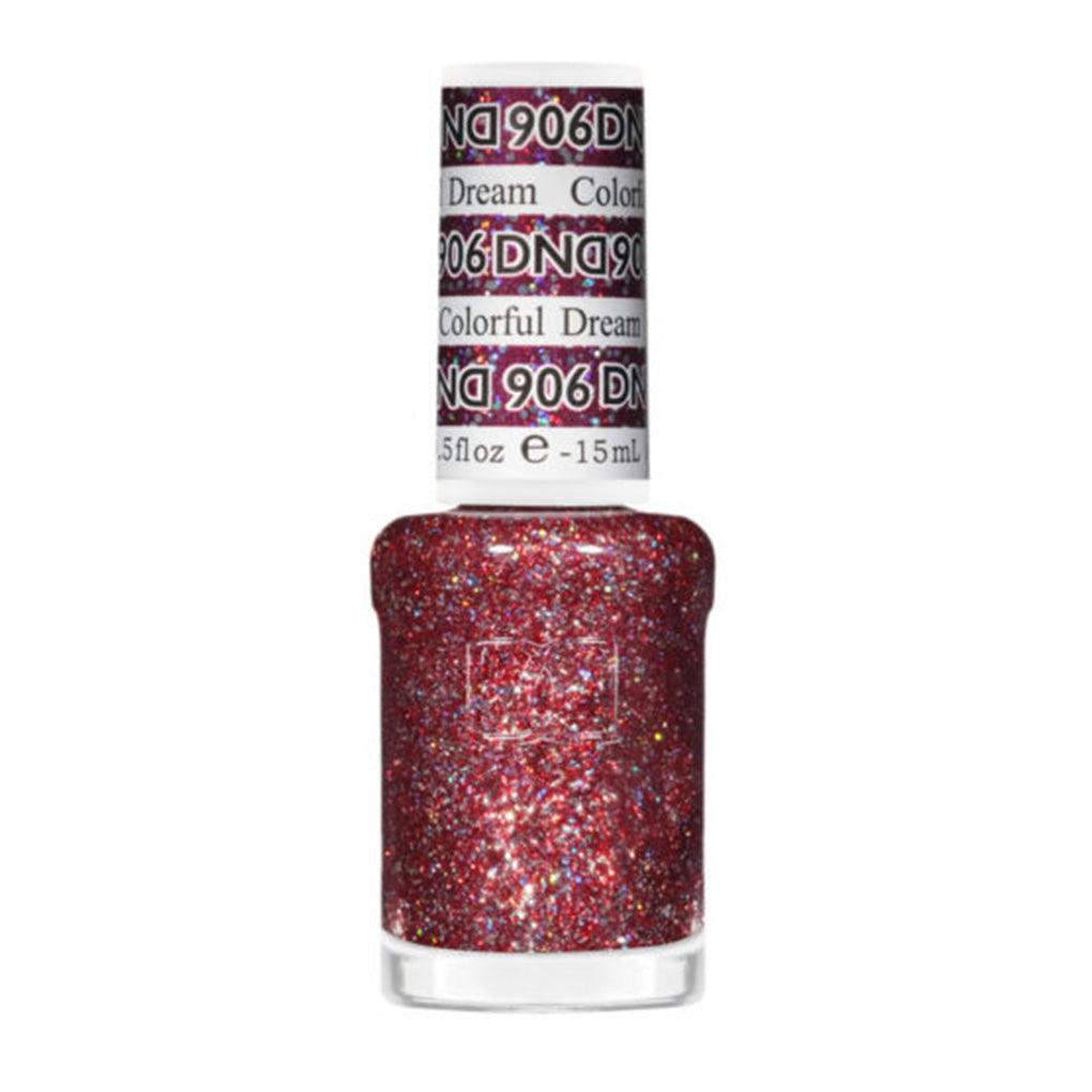 DND Gel Nail Polish Duo - 906 Colorful Dream - DND Super Glitter Collection