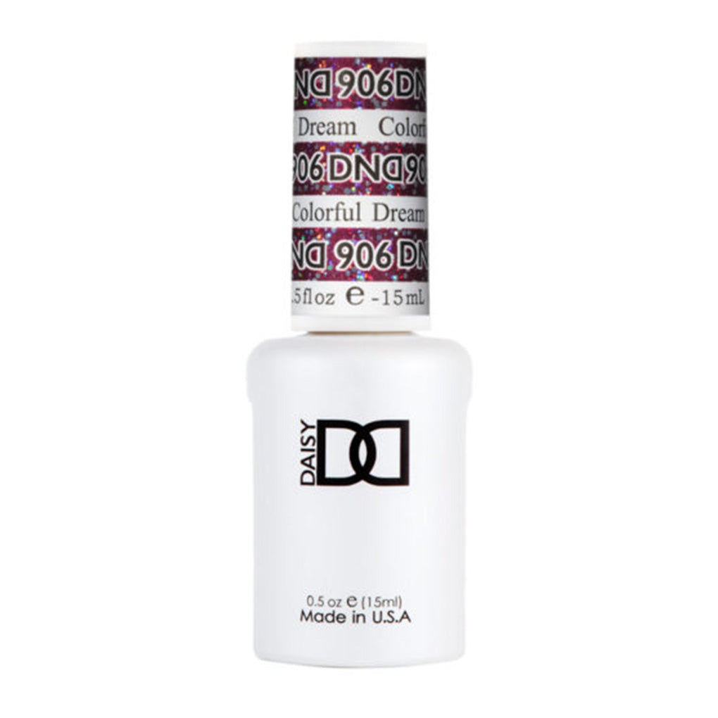 DND Gel Nail Polish Duo - 906 Colorful Dream - DND Super Glitter Collection