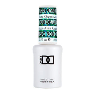 DND Gel Nail Polish Duo - 908 Green Aura - DND Super Glitter Collection