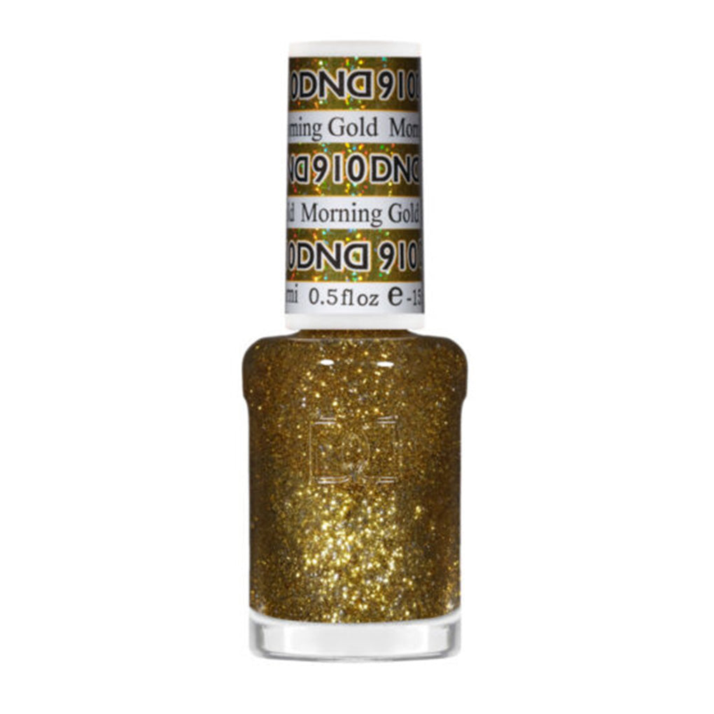 DND Gel Nail Polish Duo - 910 Morning Gold - DND Super Glitter Collection