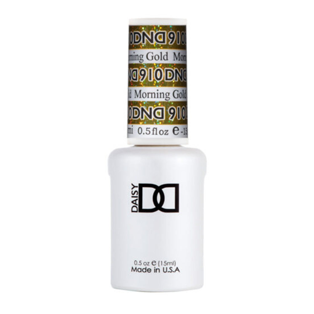 DND Gel Nail Polish Duo - 910 Morning Gold - DND Super Glitter Collection