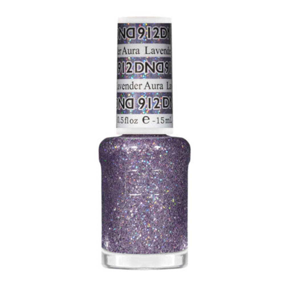 DND Gel Nail Polish Duo - 912 Lavender Aura - DND Super Glitter Collection