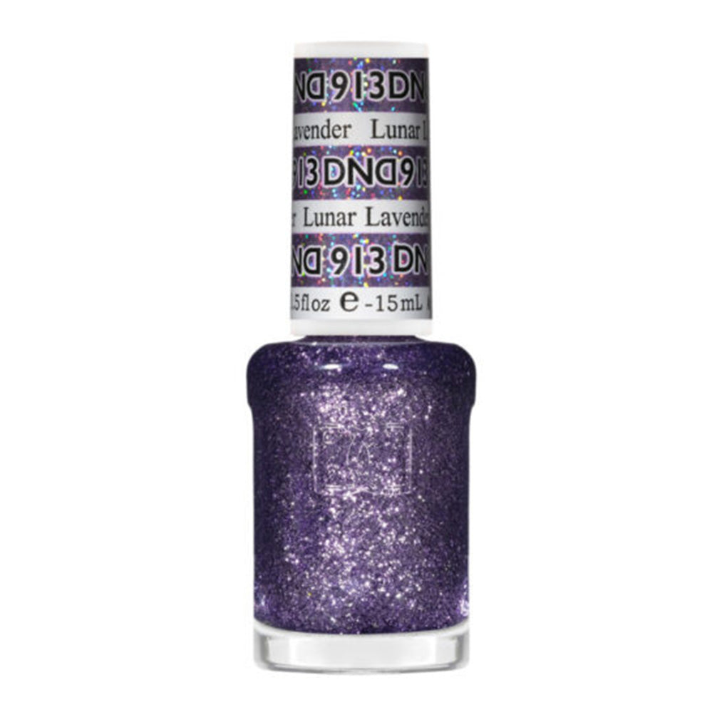 DND Gel Nail Polish Duo - 913 Lunar Lavender - DND Super Glitter Collection