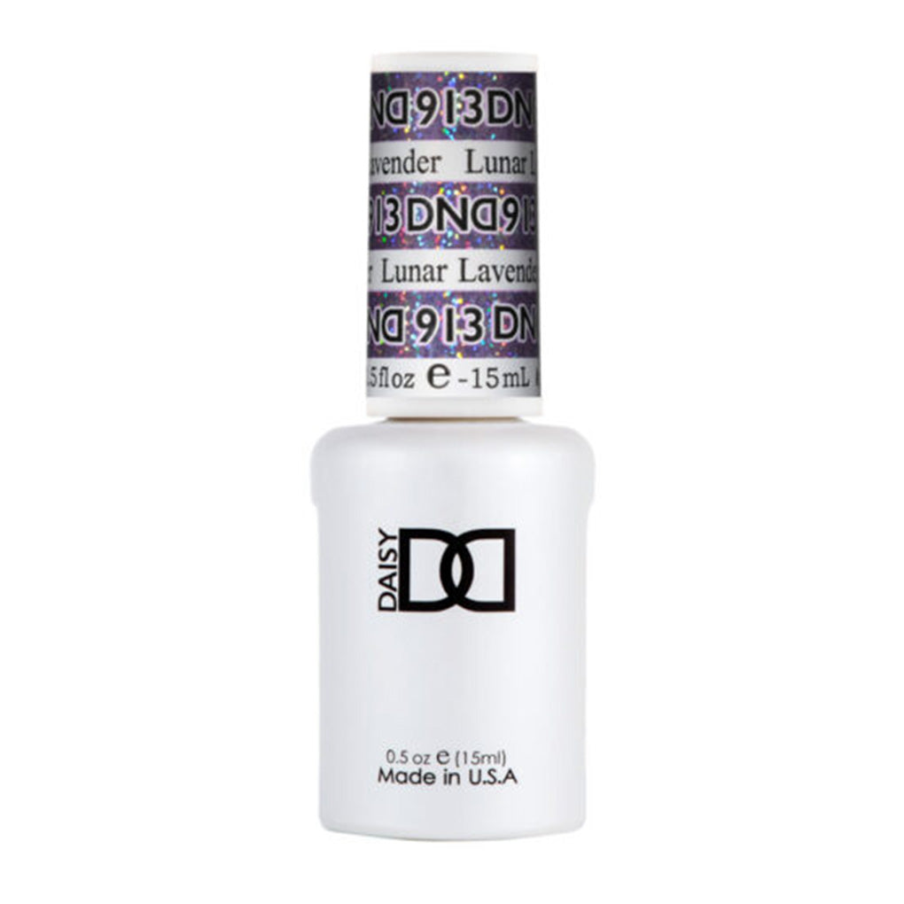 DND Gel Nail Polish Duo - 913 Lunar Lavender - DND Super Glitter Collection