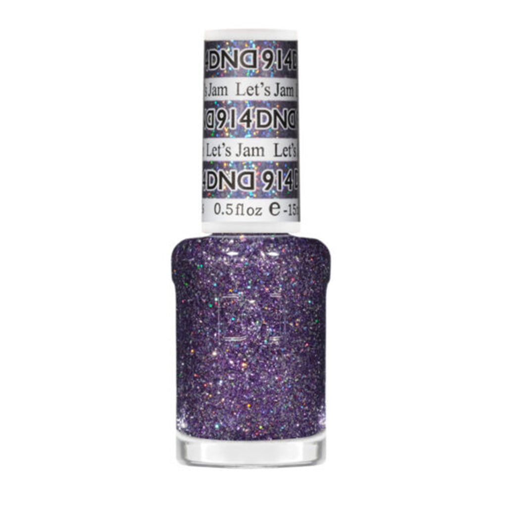 DND Gel Nail Polish Duo - 914 Let's Jam - DND Super Glitter Collection