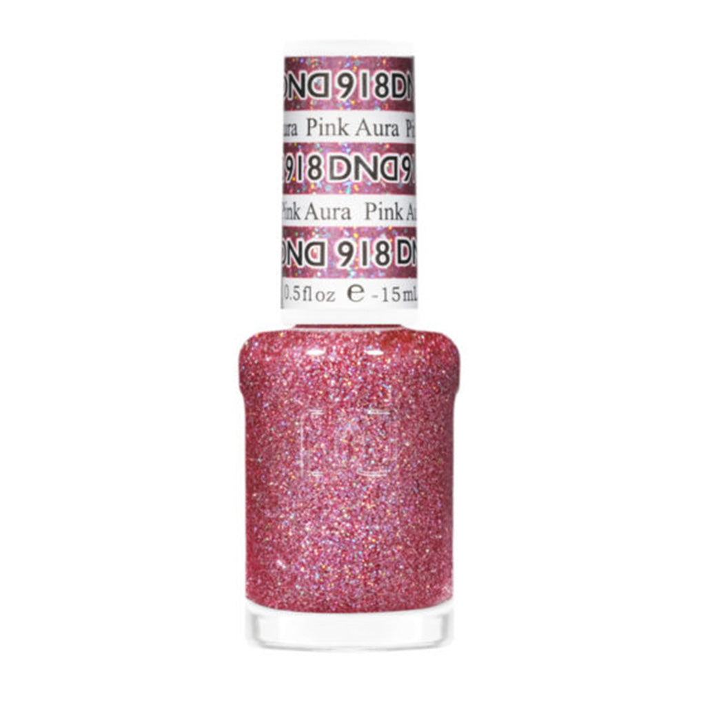 DND Gel Nail Polish Duo - 918 Pink Aura - DND Super Glitter Collection