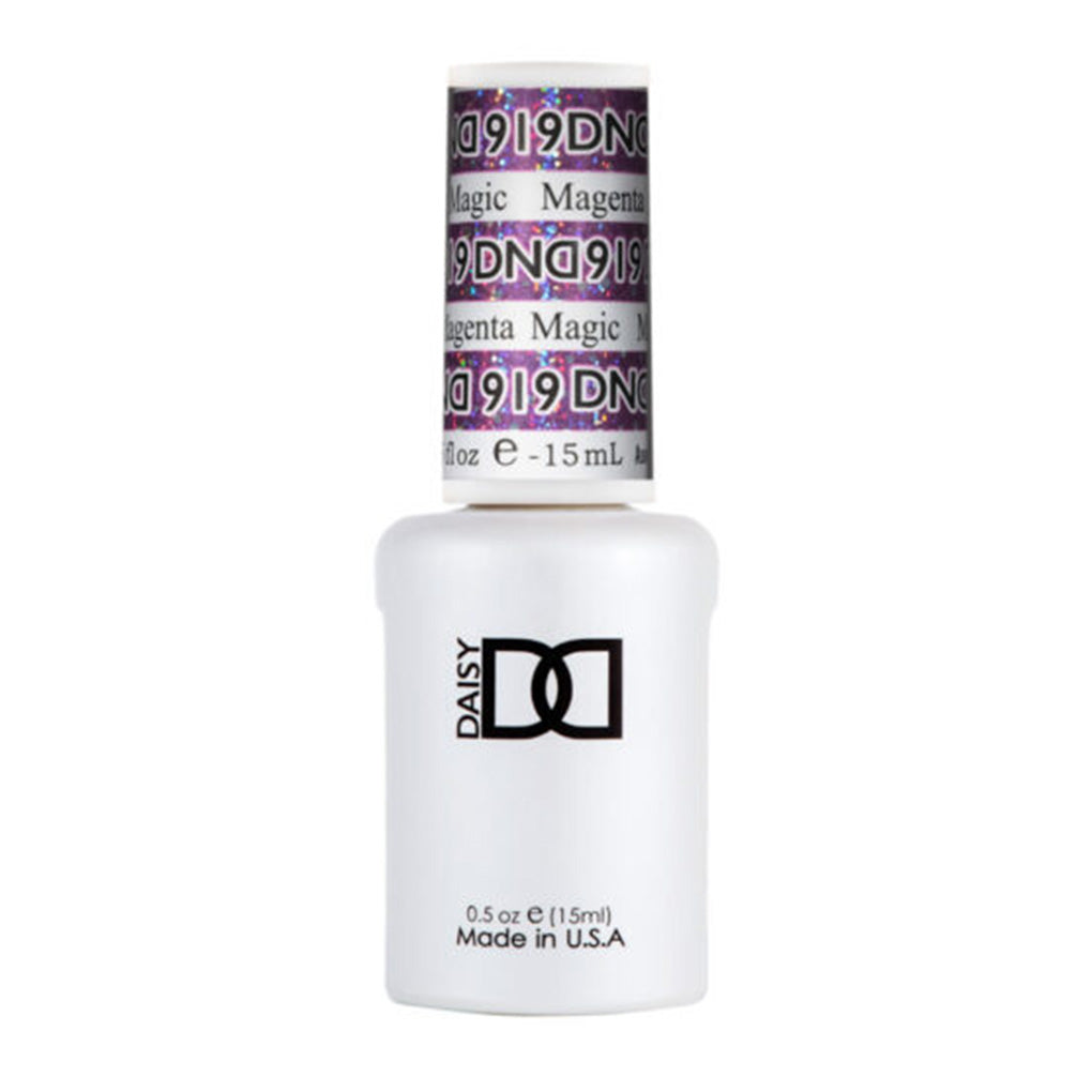 DND Gel Nail Polish Duo - 919 Magenta Magic - DND Super Glitter Collection