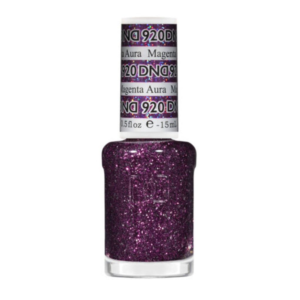 DND Gel Nail Polish Duo - 920 Magenta Aura - DND Super Glitter Collection