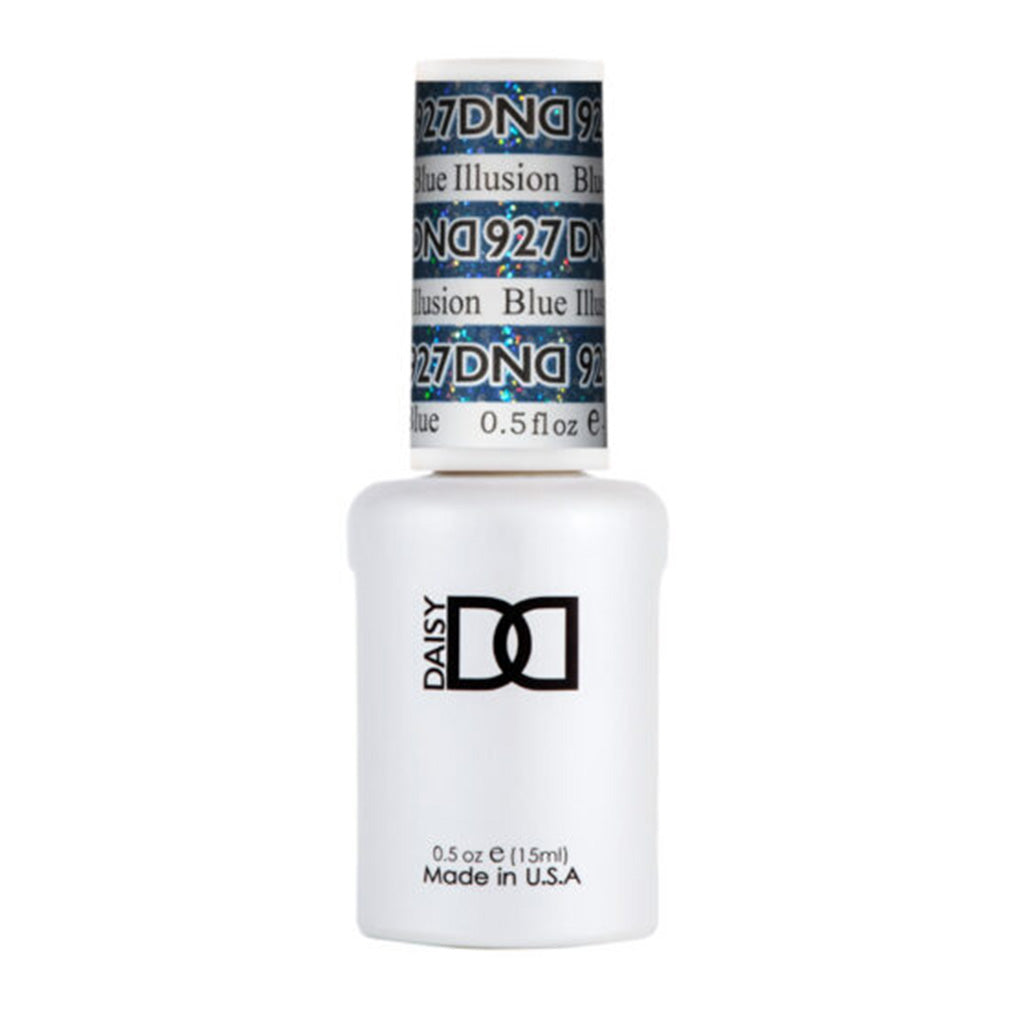 DND Gel Nail Polish Duo - 927 Blue Illusion - DND Super Glitter Collection