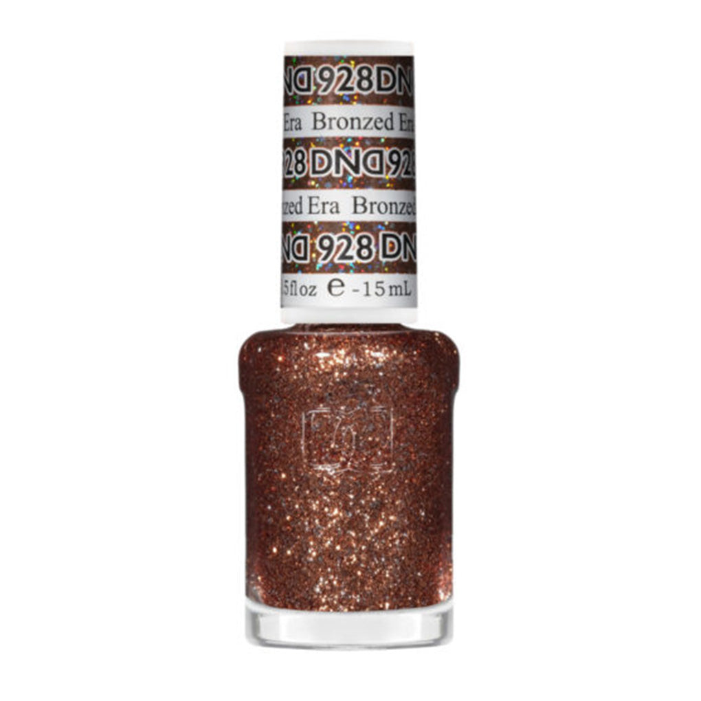 DND Gel Nail Polish Duo - 928 Bronzed Era - DND Super Glitter Collection