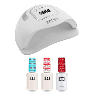 DND Gel Basic Kit - 430 Ferrari Red & Nail Lamp