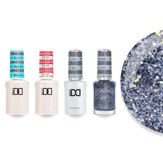 DND Gel & Lacquer Combo - Base Top Gel & 407 Black Diamond Star