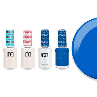 DND Gel & Lacquer Combo - Base Top Gel & 433 Pool Party