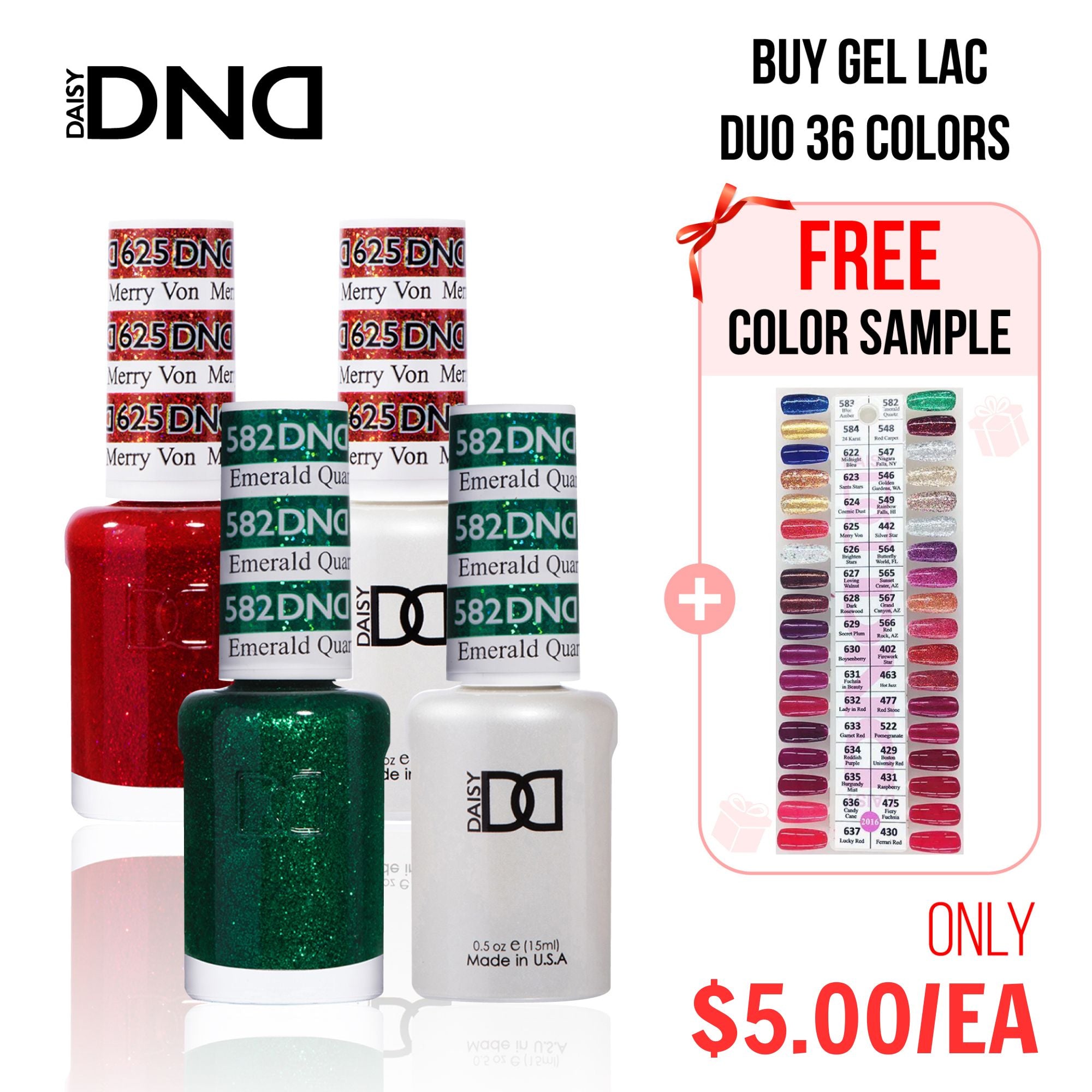 DND Part 2016 - Set of 36 Gel & Lacquer Combos