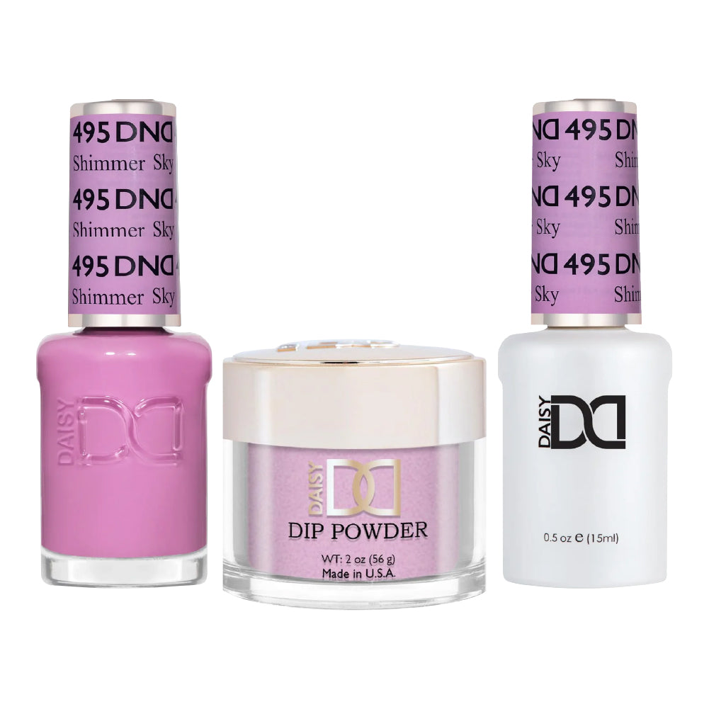 DND Gel + Lacquer Duo #495 Shimmer Sky – ND Nails Supply