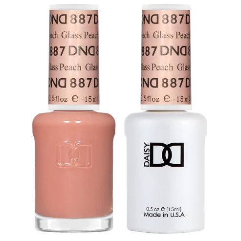 DND Gel Nail Polish Duo - 887 Glass Peach - DND Sheer Collection