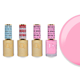 DND DV 140 Little Piggy - #100 Base, #300 Top, Gel & Lacquer Combo