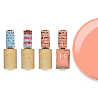 DND DV 144 Zesty Sunshine - #100 Base, #300 Top, Gel & Lacquer Combo