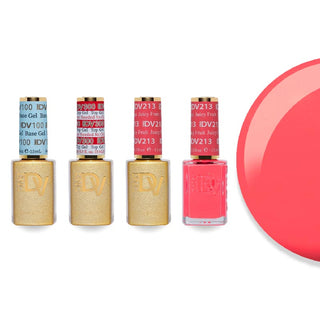 DND DV 213 Juicy Fruit - #100 Base, #300 Top, Gel & Lacquer Combo