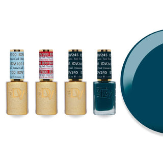 DND DV 245 Teal Treasures - DND Diva Gel Polish & Matching Nail Lacquer Duo Set