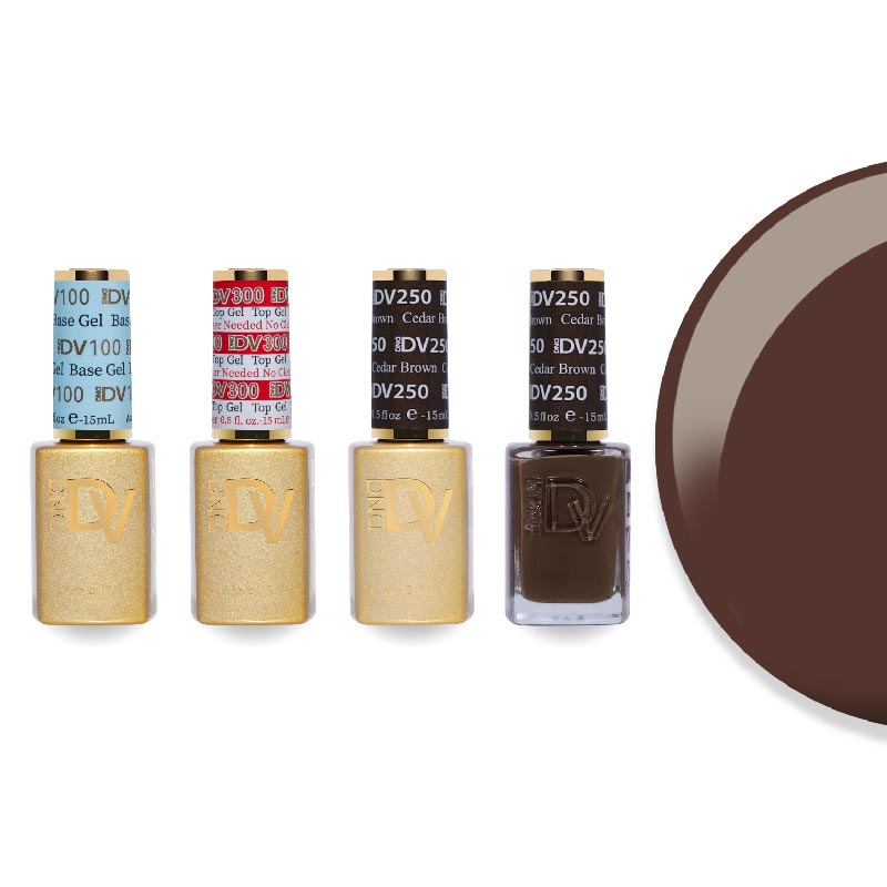 DND DV Gel Nail Polish Duo - 250 Cedar Brown – ND Nails Supply