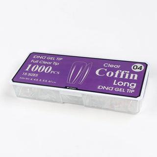 DND Full Clear Gel Tip #04 - Coffin Long