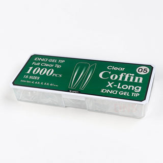 DND Full Clear Gel Tip #05 - Coffin X-Long