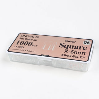 DND Full Clear Gel Tip #06 - Square X-Short