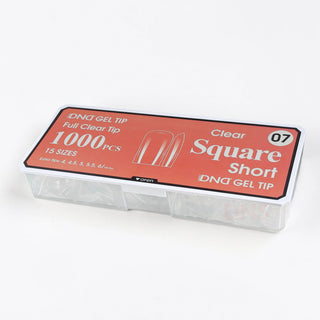 DND Full Clear Gel Tip #07 - Square Short