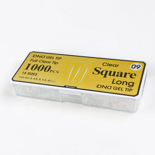 DND Full Clear Gel Tip #09 - Square Long